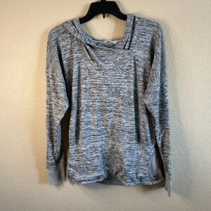 Athleta Womens Techie Pullover Cowl Neck Sweatshirt‎ W/Hood Size Medium
